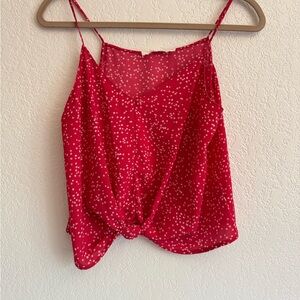 Red Floral Women's Top